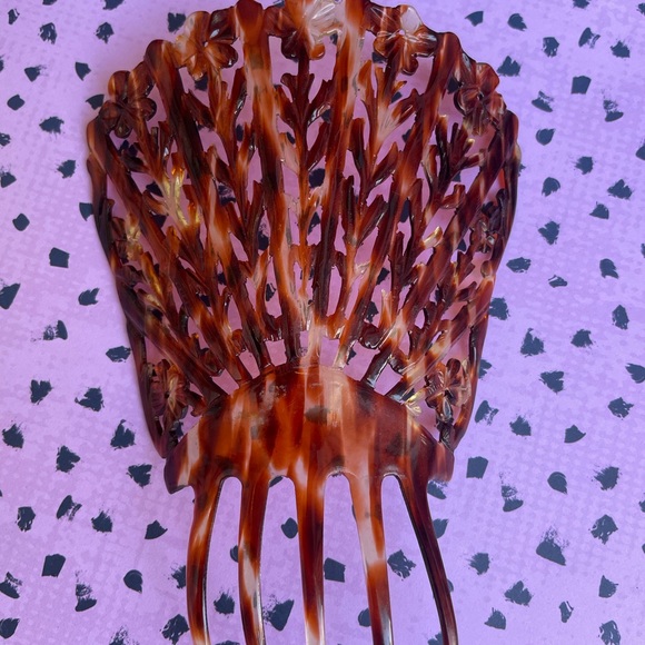 Antique Tortoise Shell Style Hair Adornment - Picture 3 of 5